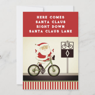 Tarjetas de Navidad de vacaciones en bicicleta