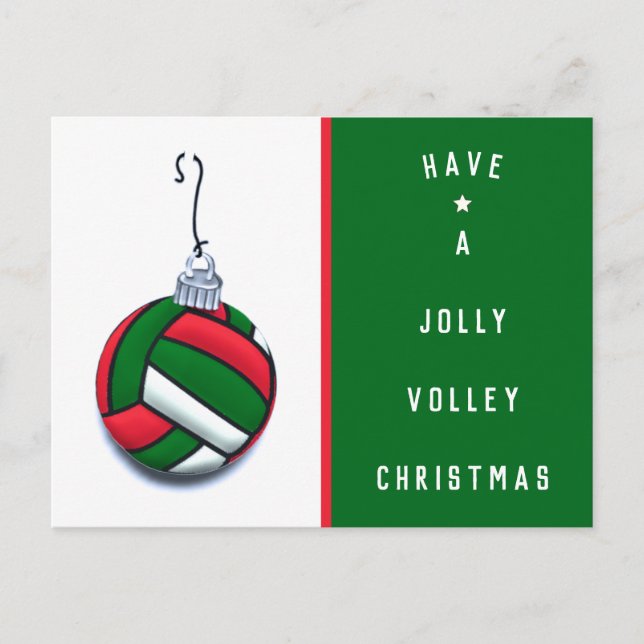 Tarjetas de Navidad de voleibol (Anverso)
