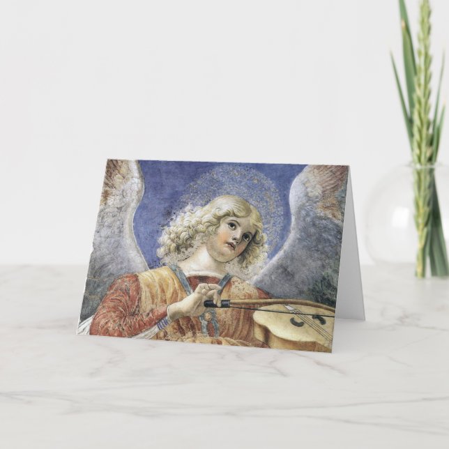 Tarjetas de Navidad del ángel del renacimiento (Anverso)