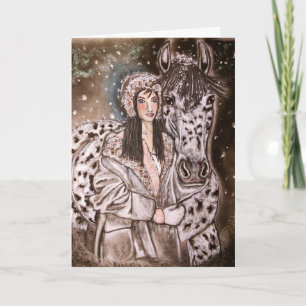 Tarjetas de Navidad del Appaloosa del leopardo