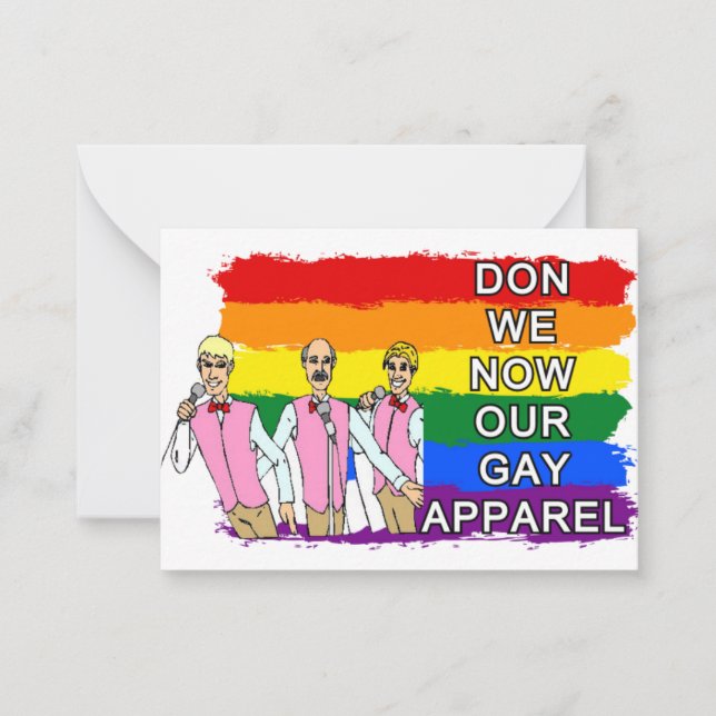 Tarjetas de Navidad del Coro de Hombres Gays (Anverso)