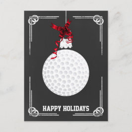 tarjetas de Navidad del golfista de la pizarra
