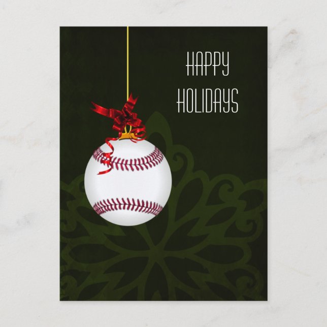 tarjetas de Navidad del jugador de béisbol (Anverso)