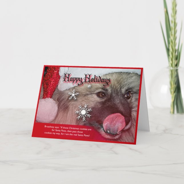 tarjetas de Navidad del keeshond (Anverso)