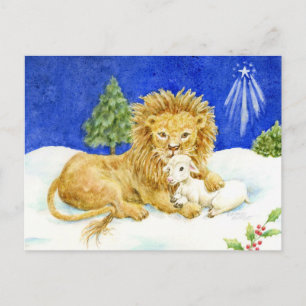 Tarjetas de Navidad del León y el Cordero por la P