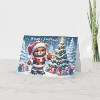 Tarjetas de Navidad del oso de Navidad.