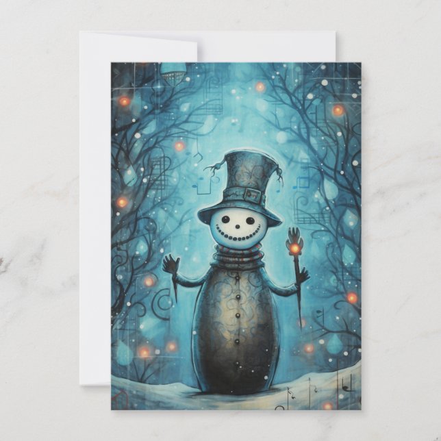 Tarjetas de Navidad dibujadas a mano únicas (Anverso)