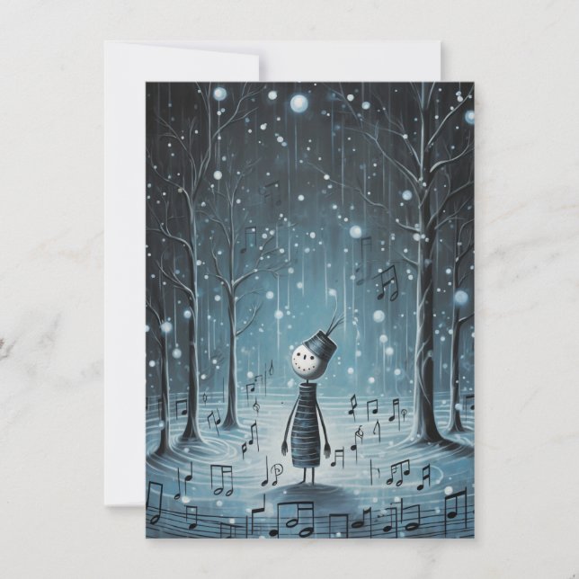 Tarjetas de Navidad dibujadas a mano únicas (Anverso)