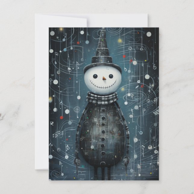 Tarjetas de Navidad dibujadas a mano únicas (Anverso)