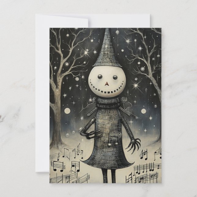 Tarjetas de Navidad dibujadas a mano únicas (Anverso)