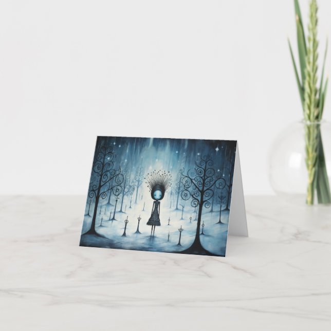 Tarjetas de Navidad dibujadas a mano únicas (Anverso)
