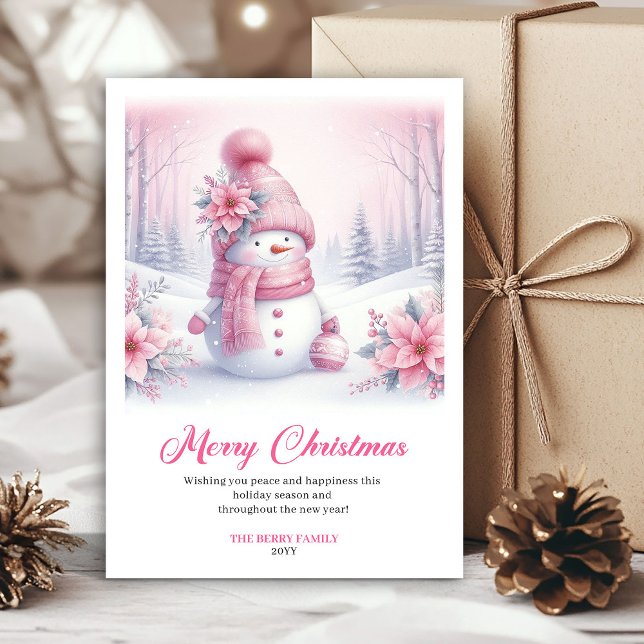 Tarjetas de Navidad digitales elegantes para niños (Stylish Snowy Forest Kids Digital Christmas Greeting Card

)
