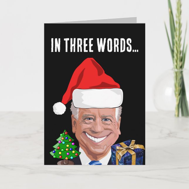 TARJETAS DE NAVIDAD DIVERTIDAS DE JOE BIDEN CONFUN (Anverso)