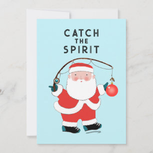 Tarjetas de Navidad divertidas de pesca para pesca
