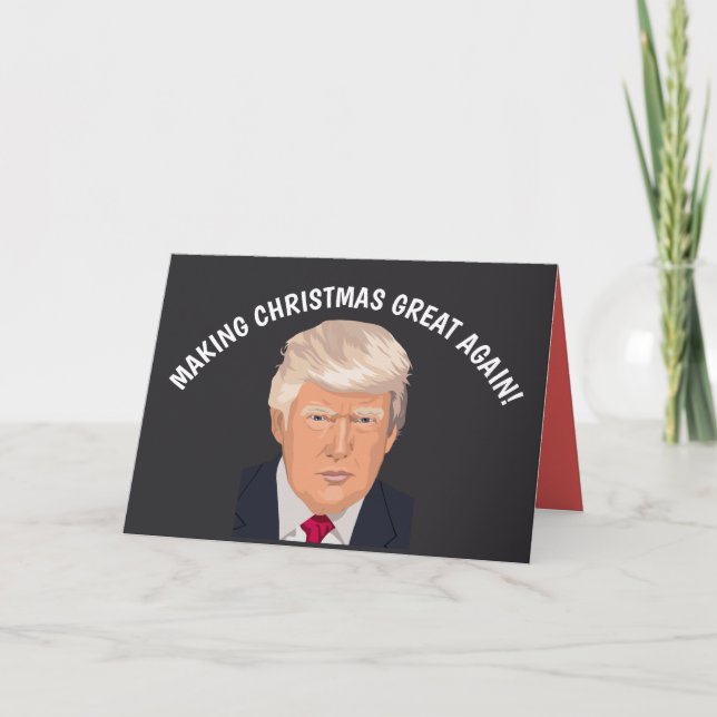 TARJETAS DE NAVIDAD DIVERTIDAS DE TRUMP (Anverso)