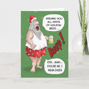 Tarjetas de Navidad divertidas: Santa relajado