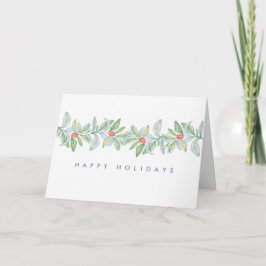 Tarjetas de Navidad Elegantes Botánicas de Acuarel