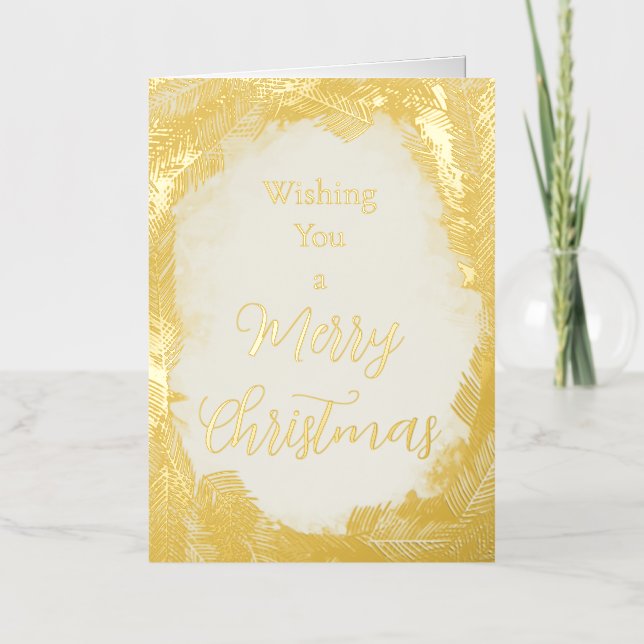 Tarjetas de Navidad en Blanco con Guirnaldas de Pa (Anverso)