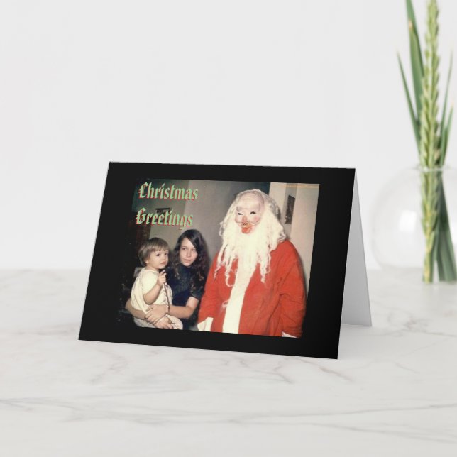 Tarjetas de Navidad espeluznantes de Santa (Anverso)