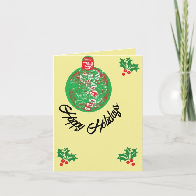Tarjetas de navidad: Feliz feriado (Anverso)