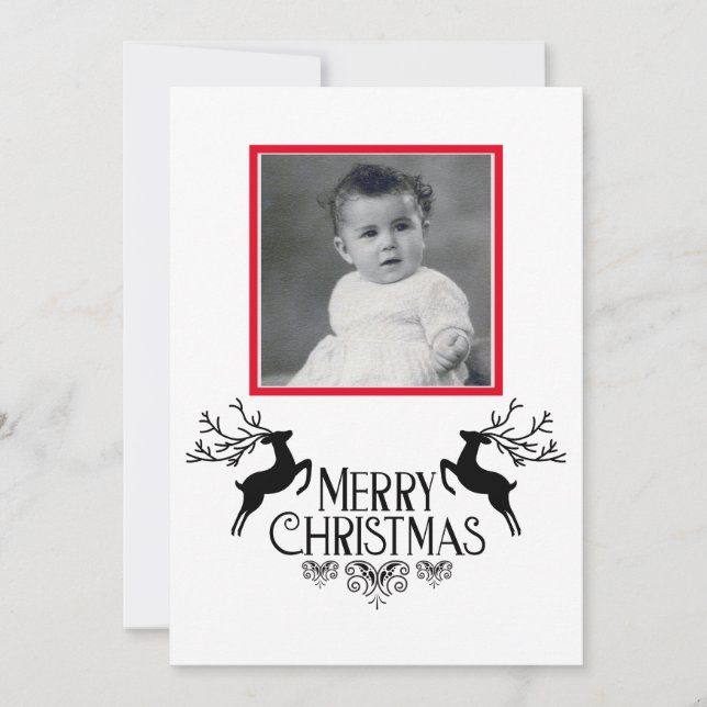 Tarjetas de Navidad fotográfico personalizadas (Anverso)