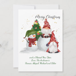 Tarjetas de Navidad Gnomos Muñecos de Nieve Fiesta