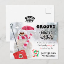 TARJETAS DE NAVIDAD GROOVY WINTER WISHES