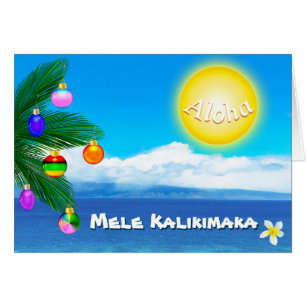 Tarjetas de Navidad hawaianas de encargo Mele