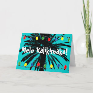 Tarjetas de Navidad hawaianas Mele Kalikimaka!