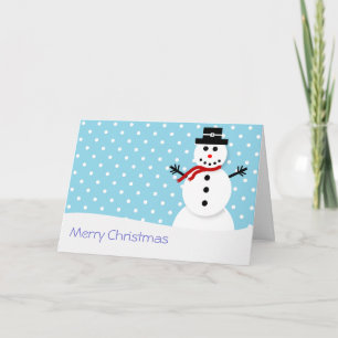 Tarjetas de Navidad lindas del muñeco de nieve