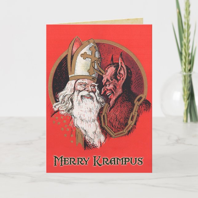 Tarjetas de Navidad Merry Krampus (Anverso)