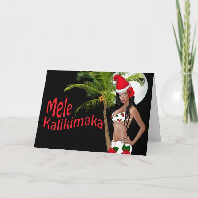 Tarjetas de Navidad modelas de Wahine Mele (Anverso)