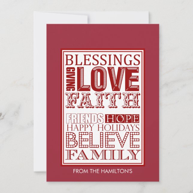 Tarjetas de Navidad modernas (Anverso)