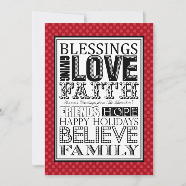 Tarjetas de Navidad modernas (Anverso)