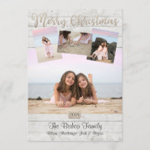 Tarjetas de Navidad Náuticas con Foto Fondo de Mad