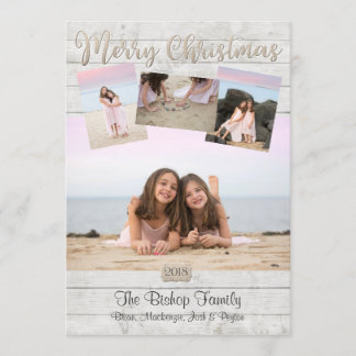 Tarjetas de Navidad Náuticas con Foto Fondo de Mad