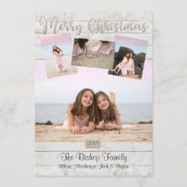 Tarjetas de Navidad Náuticas Foto Fondo de Madera