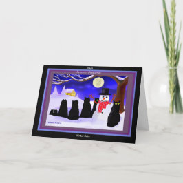 Tarjetas de Navidad negras de los gatos del