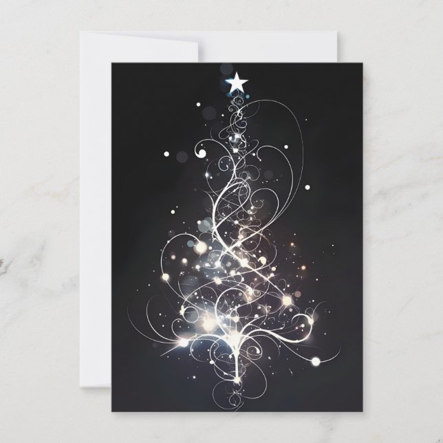 Tarjetas de Navidad Negras Únicas (Anverso)