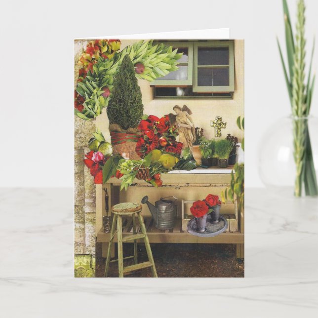 Tarjetas de navidad para jardinero (Anverso)