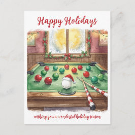 Tarjetas de Navidad para jugadores de billar