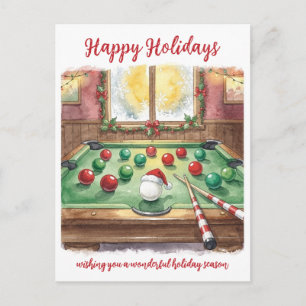 Tarjetas de Navidad para jugadores de billar