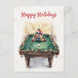 Tarjetas de Navidad para jugadores de billar