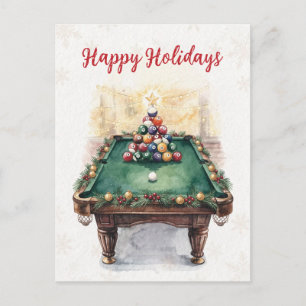Tarjetas de Navidad para jugadores de billar