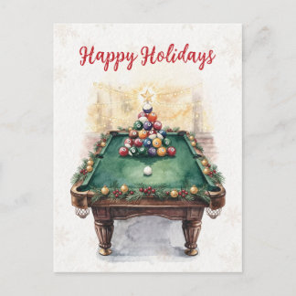 Tarjetas de Navidad para jugadores de billar
