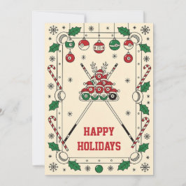 Tarjetas de Navidad para jugadores de billar