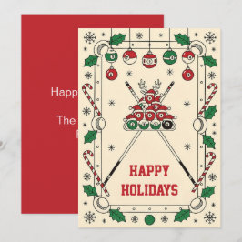 Tarjetas de Navidad para jugadores de billar