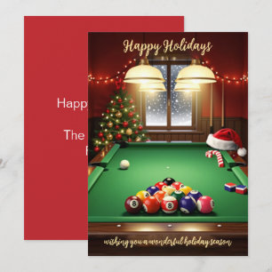 Tarjetas de Navidad para jugadores de billar