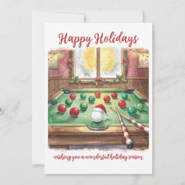Tarjetas de Navidad para jugadores de billar