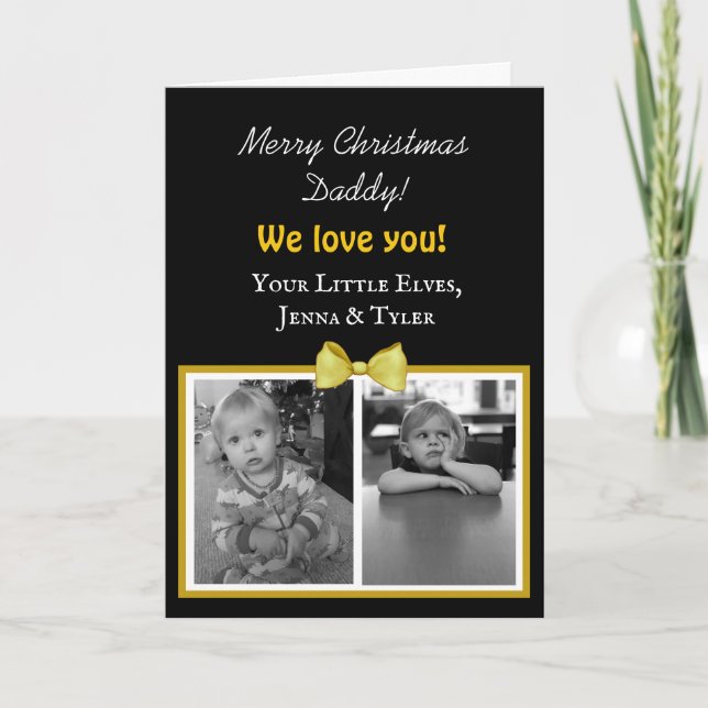 Tarjetas de navidad para papá (Anverso)